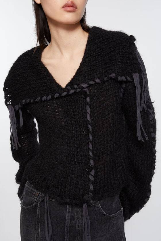 Acne Studios Strickjacke mit Schnürung Schlussverkauf