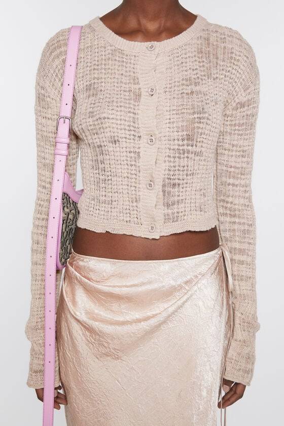 Acne Studios Strickjacke aus breitem Rippstrick Limitierter Zeitrabatt