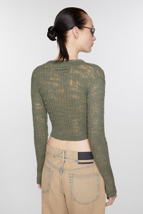 Acne Studios Strickjacke aus breitem Rippstrick Fabrik Onlineshop