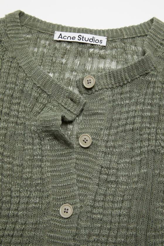 Acne Studios Strickjacke aus breitem Rippstrick Fabrik Onlineshop