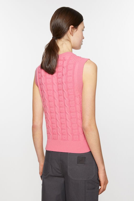 Acne Studios Ärmelloser Zopfstrickpullover Unisex Exklusivangebot