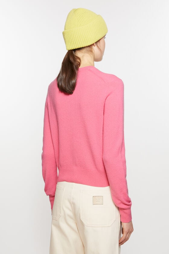 Acne Studios Verzierte Face-Logo-Strickjacke Saisonschlussverkauf