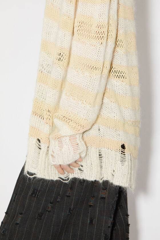 Acne Studios Gestreifter Cardigan im Used-Look Heißer Verkauf