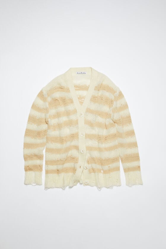Acne Studios Gestreifter Cardigan im Used-Look Heißer Verkauf