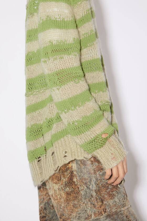 Acne Studios Distressed stripe cardigan Top Angebot