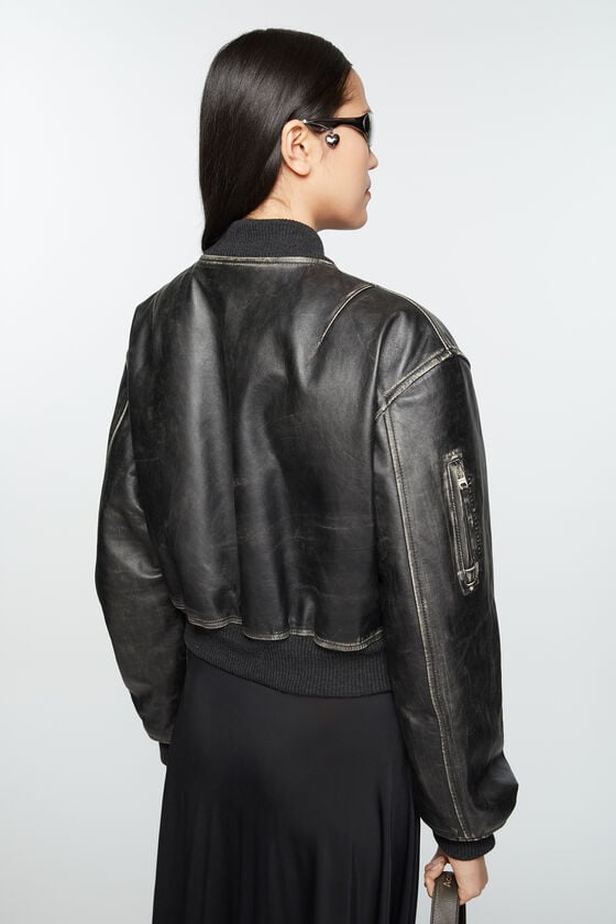 Acne Studios Bomberjacke aus Leder Begrenzte Freigabe
