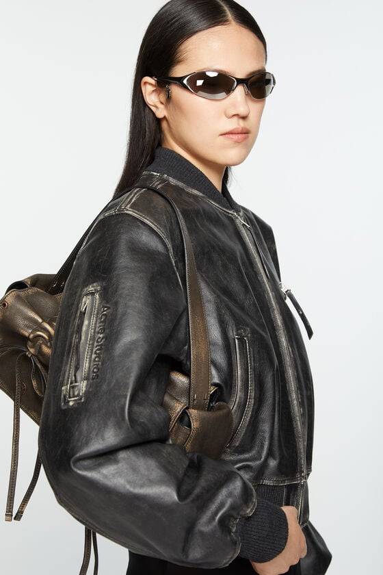 Acne Studios Bomberjacke aus Leder Begrenzte Freigabe