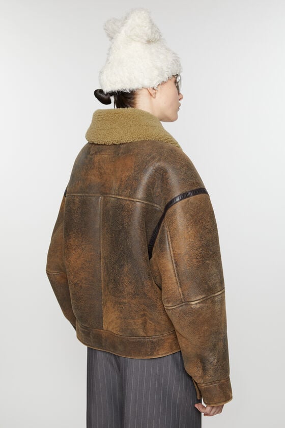 Acne Studios Lederjacke mit Shearling Letzte 3 Tage