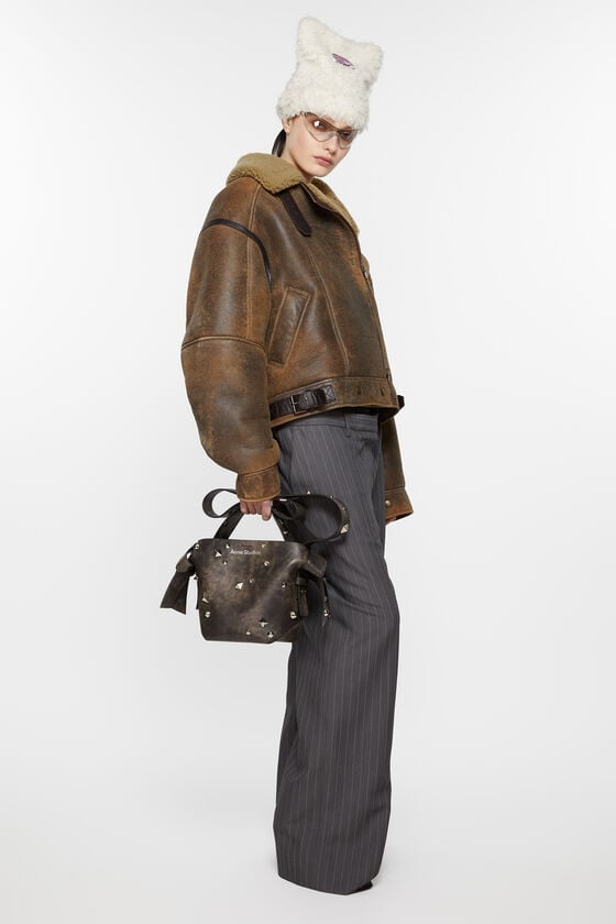 Acne Studios Lederjacke mit Shearling Letzte 3 Tage