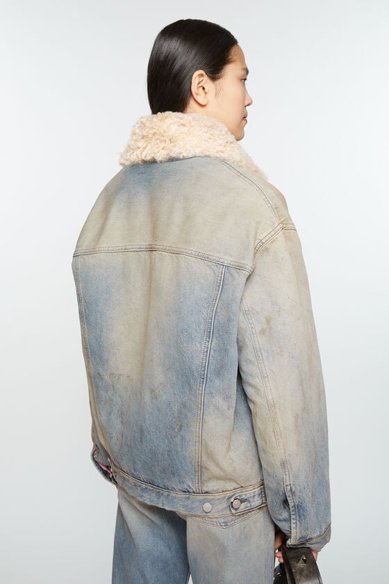 Acne Studios Jacke mit Jeanspelzbesatz - Oversize-Passform Letzter Tag