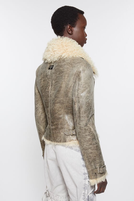 Acne Studios Lederjacke mit Shearling Bis zu 50% Rabatt