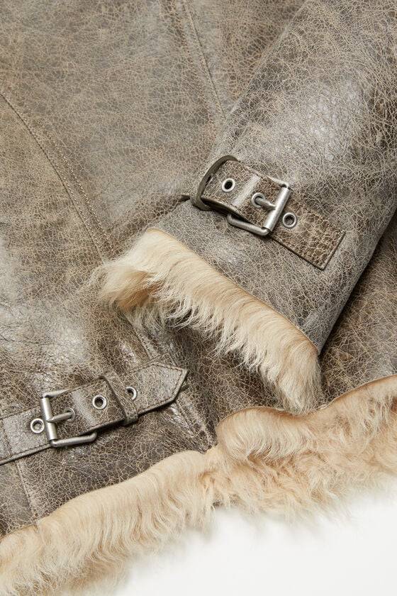 Acne Studios Lederjacke mit Shearling Bis zu 50% Rabatt