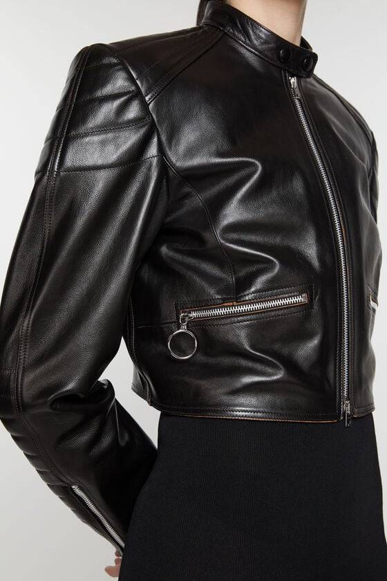 Acne Studios Bikerjacke aus Leder Clearance-Verkauf