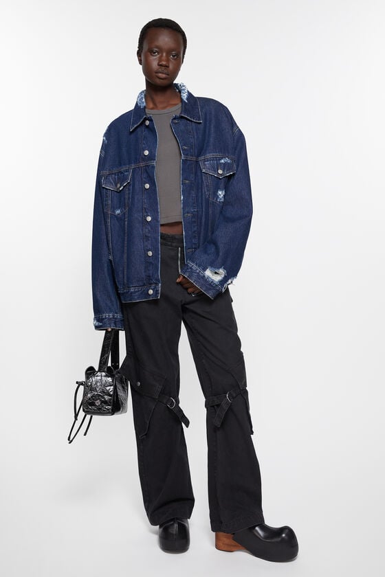 Acne Studios Jeansjacke im Distressed-Look - Entspannte Passform Speichern exportieren
