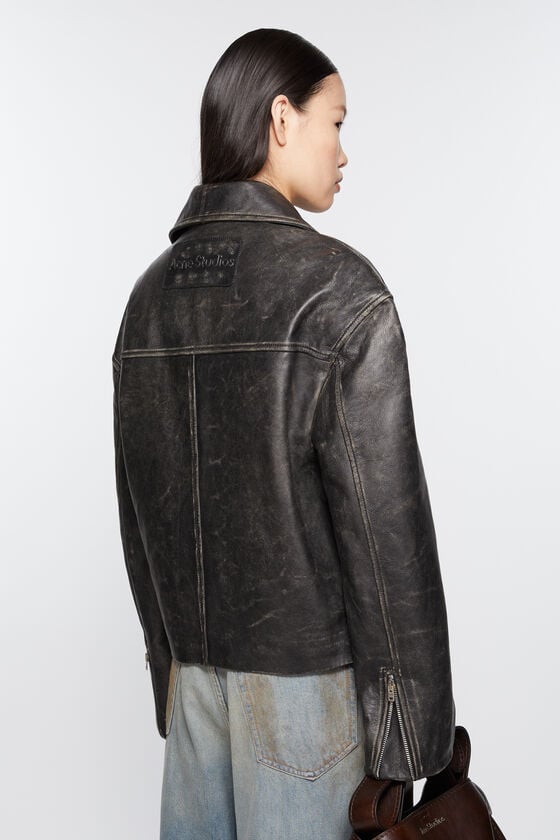 Acne Studios Bikerjacke aus geschliffenem Leder Verkauf