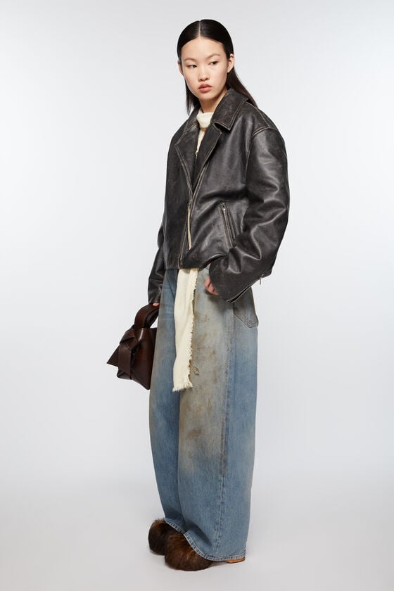Acne Studios Bikerjacke aus geschliffenem Leder Verkauf
