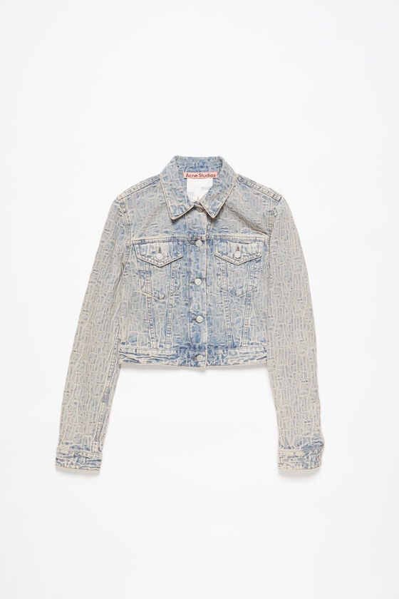 Acne Studios Jeansjacke mit Monogramm – Taillierte Passform Blitzverkäufe