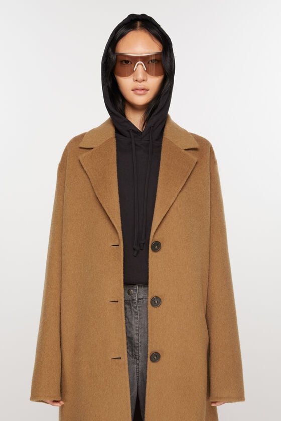 Acne Studios Einreihiger Wollmantel Kostenloser Versand