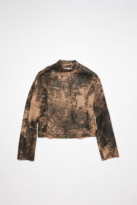 Acne Studios Bikerjacke aus Leder Versandkostenfrei