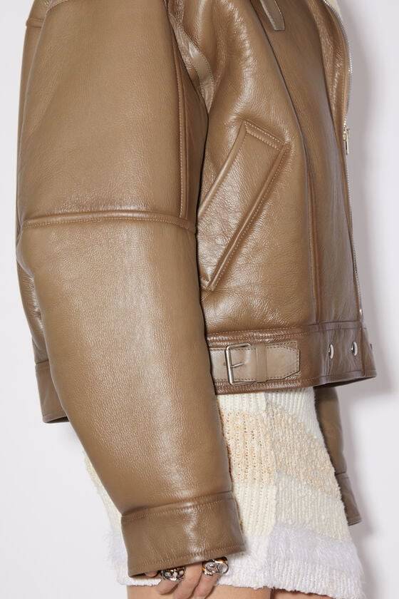 Acne Studios Lederjacke mit Shearling Online Shopping
