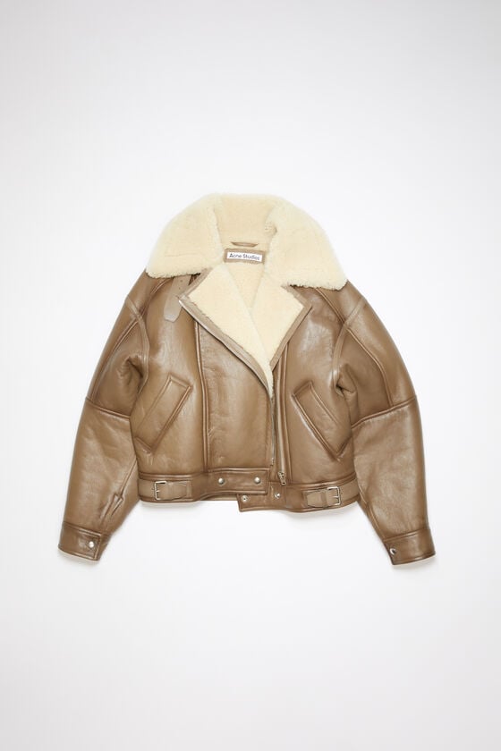 Acne Studios Lederjacke mit Shearling Online Shopping