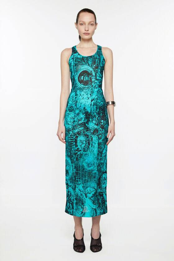 Acne Studios Printed dress Laufsteg-Show Lagerräumung