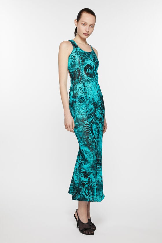 Acne Studios Printed dress Laufsteg-Show Lagerräumung