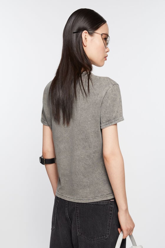 Acne Studios T-Shirt mit verschwommenem Logo – taillierte Unisex-Passform Neueste Mode