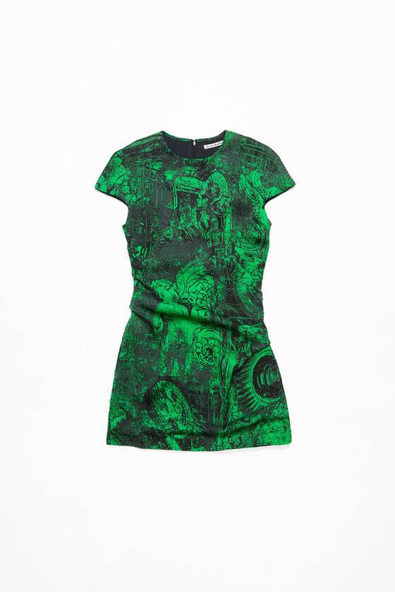 Acne Studios Printed dress Laufsteg-Show Exklusive Angebote