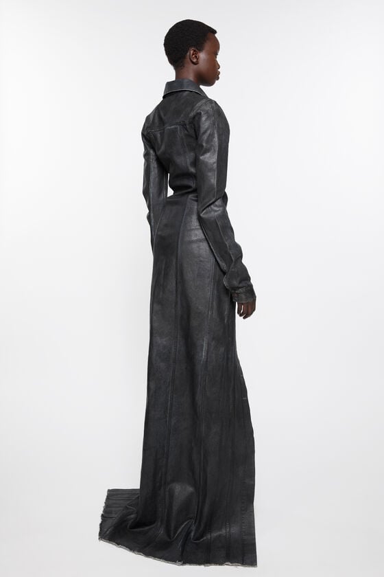 Acne Studios Kleid aus beschichtetem Denim Laufsteg-Show Tägliche Deals