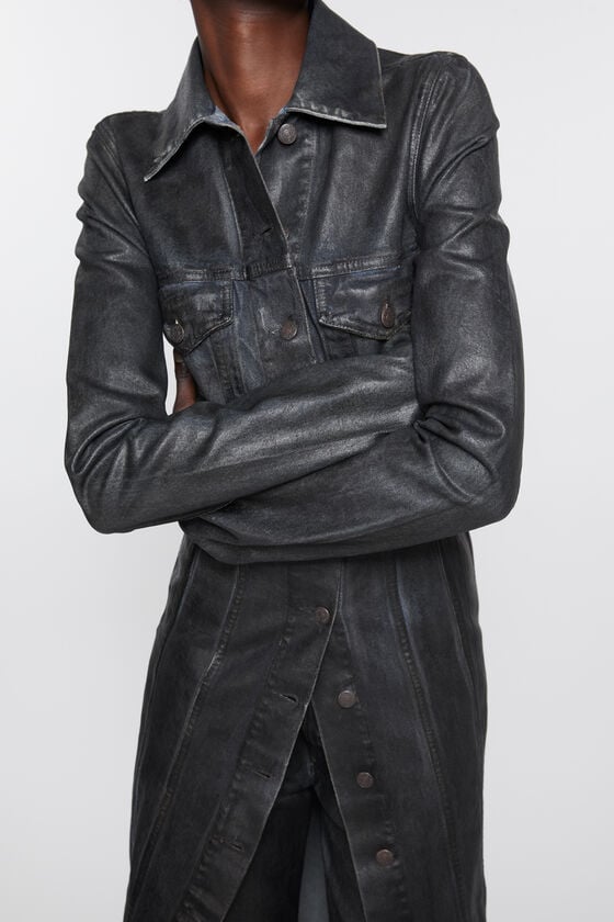 Acne Studios Kleid aus beschichtetem Denim Laufsteg-Show Tägliche Deals