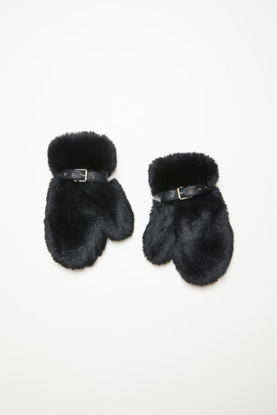 Acne Studios Flauschige Fäustlinge mit Schnalle Letzte 3 Tage