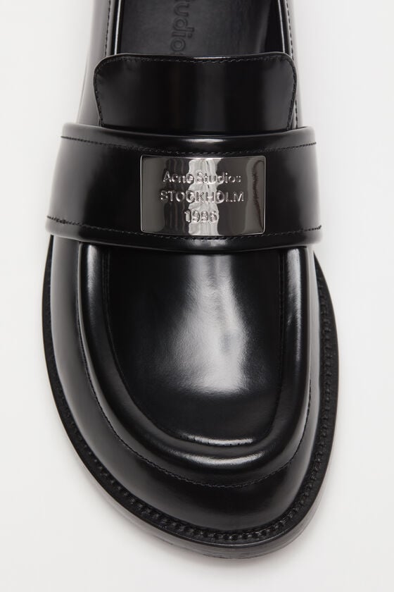 Acne Studios Slipper aus gebürstetem Leder Vierteljährliche Förderung