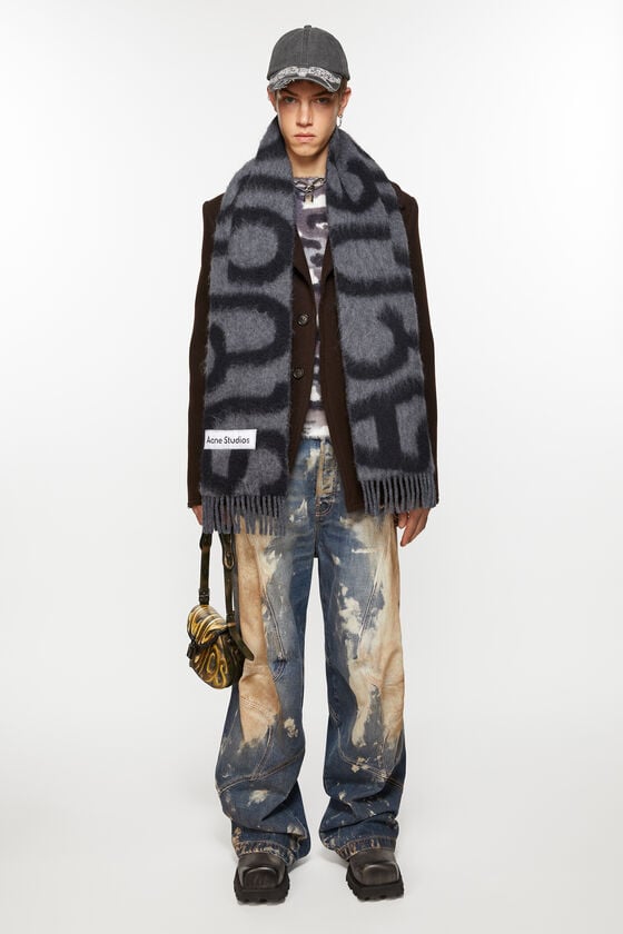 Acne Studios Scarf wool alpaca logo Bis zu 55% Rabatt