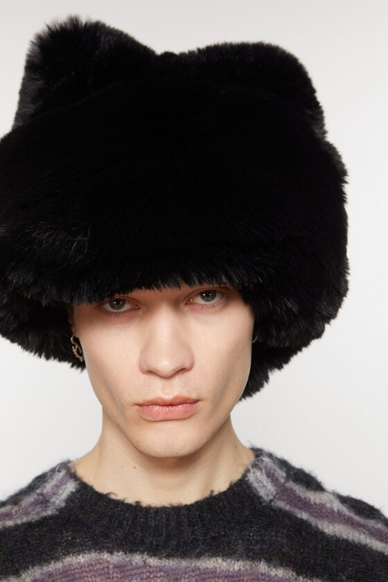 Acne Studios Flauschige Mütze mit Schleife Nur noch ein Tag übrig