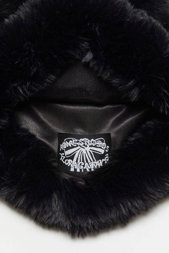 Acne Studios Flauschige Mütze mit Schleife Nur noch ein Tag übrig