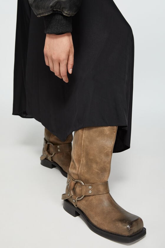 Acne Studios Lederstiefel mit Schnalle Black Friday Preise