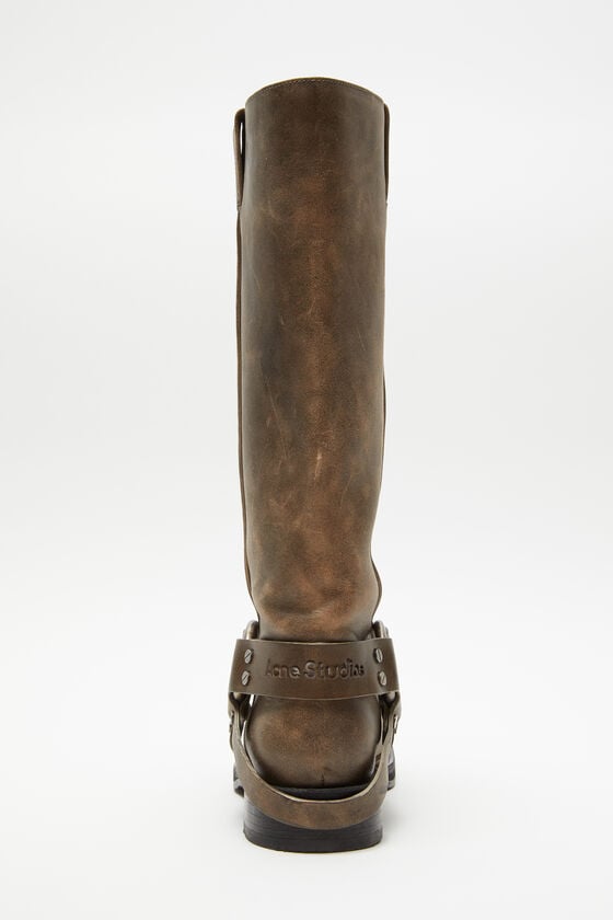 Acne Studios Lederstiefel mit Schnalle Black Friday Preise