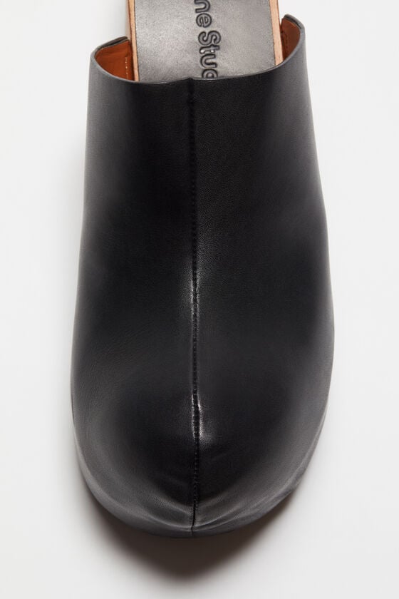 Acne Studios Leder-Holz-Clogs Blitzverkäufe