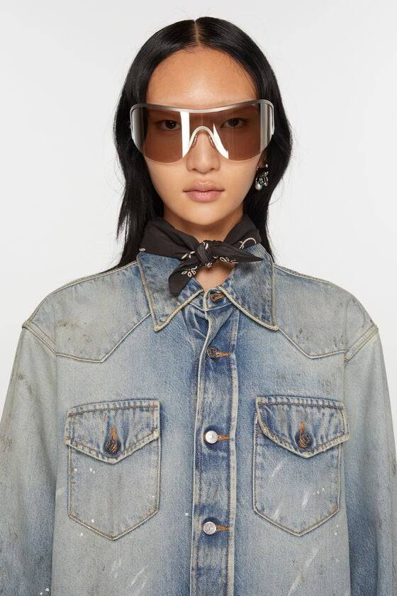 Acne Studios Leichter Schal mit Print Kostenloser Versand