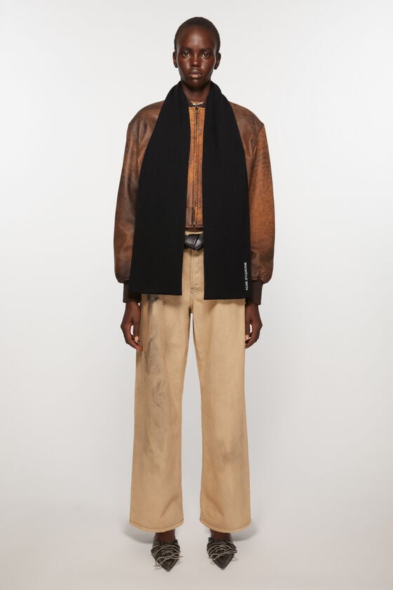 Acne Studios Schal mit aufgesticktem Logo Großer Ausverkauf