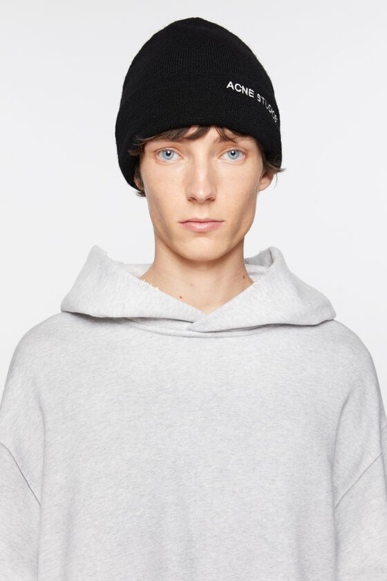 Acne Studios Beanie mit Logo Exklusivangebot