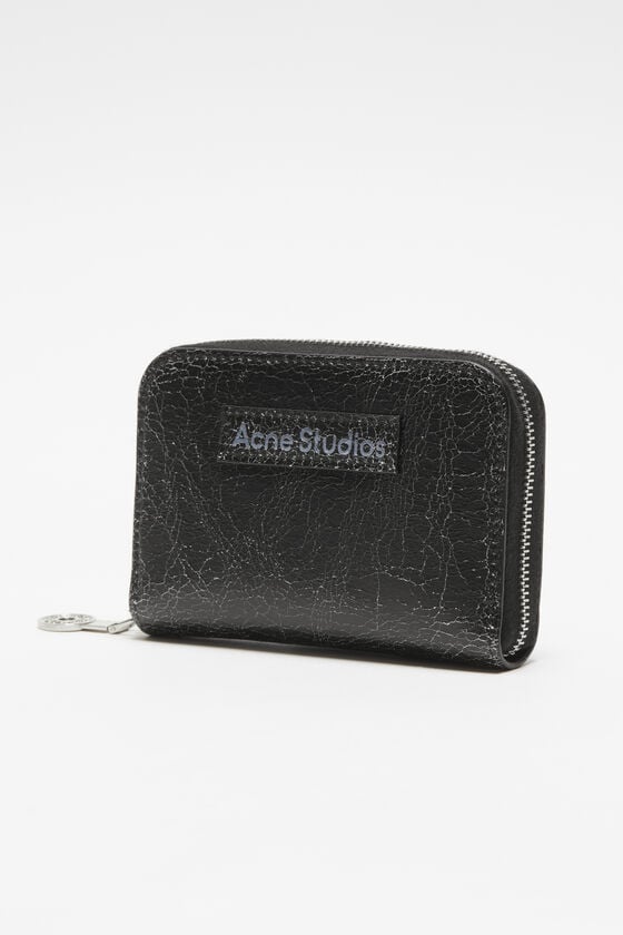Acne Studios Leder-Portemonnaie mit Reißverschluss Top Angebot