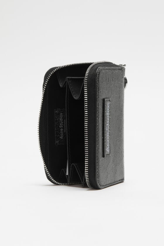 Acne Studios Leder-Portemonnaie mit Reißverschluss Top Angebot