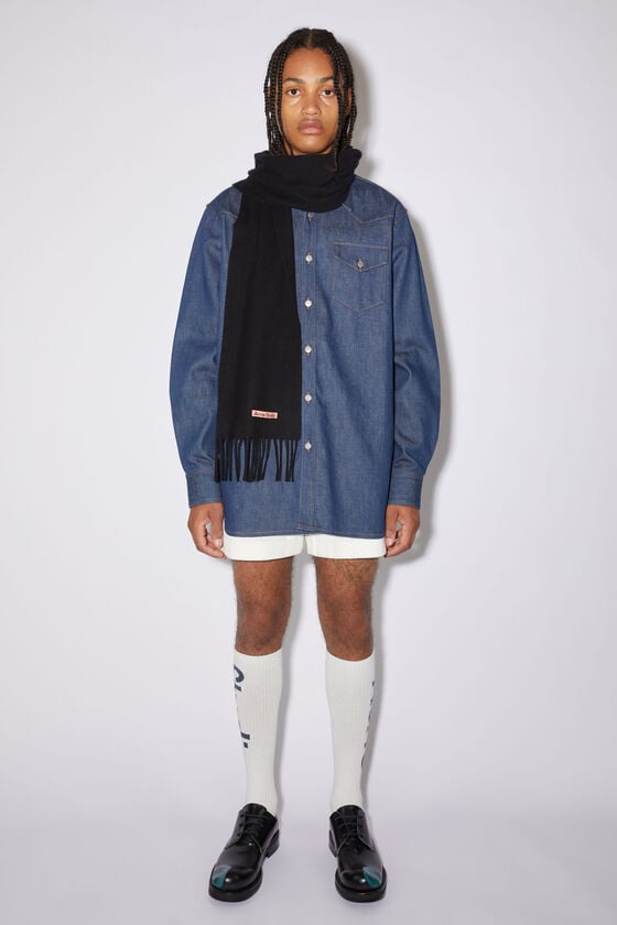 Acne Studios Fringe wool scarf - skinny Wochenangebot