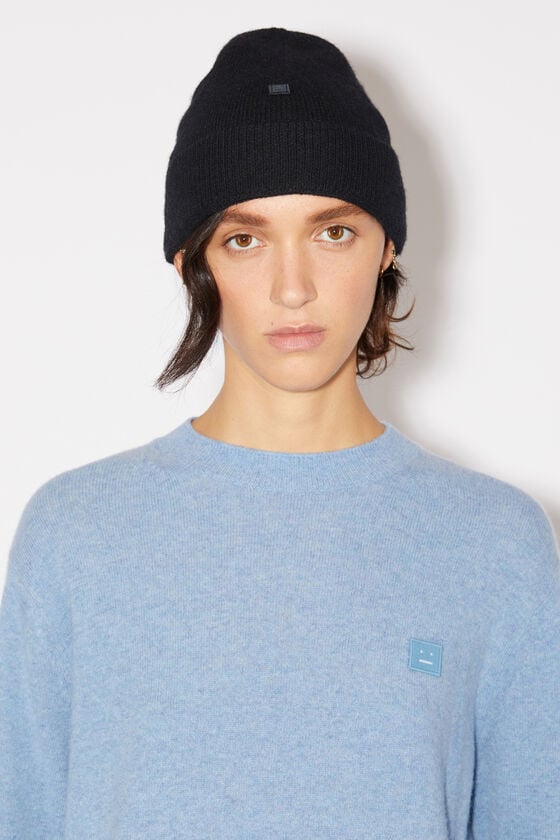 Acne Studios Beanie mit Micro-Face-Aufnäher Begrenzte Freigabe