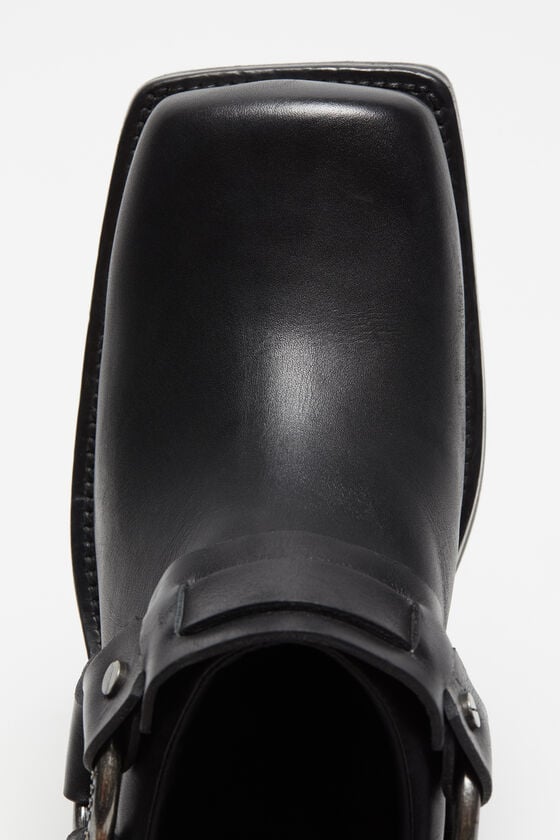 Acne Studios Mules aus Leder mit Schnalle Fabrikladen