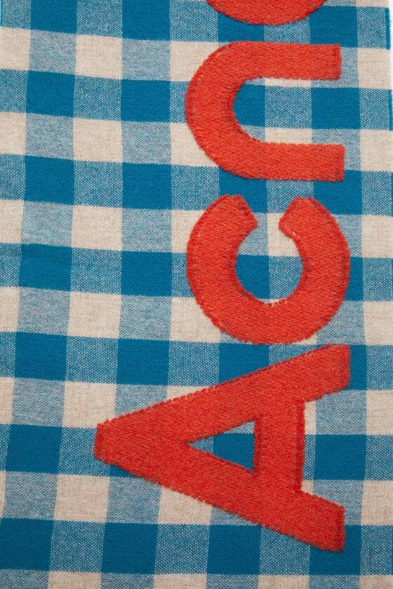 Acne Studios Karierter Logo-Schal zollfrei