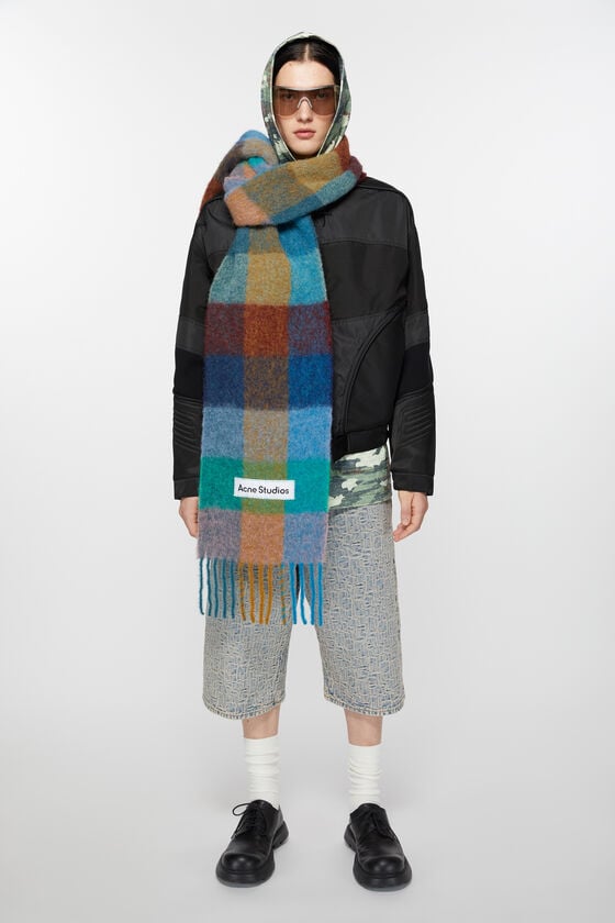 Acne Studios Karierter Schal aus Mohair 50% Rabatt für begrenzte Zeit