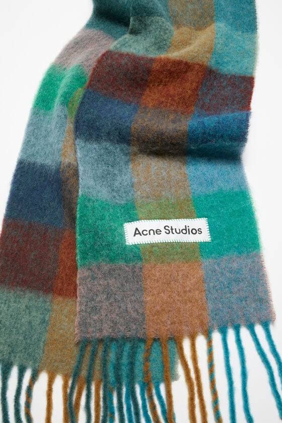 Acne Studios Karierter Schal aus Mohair 50% Rabatt für begrenzte Zeit